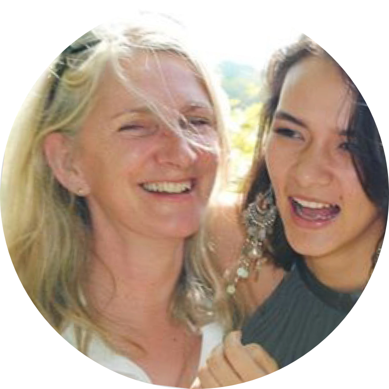 A photo of Rita laughing